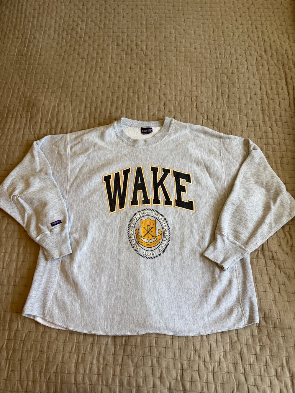 Vintage Wake Forest Jansport Cutoff Crewneck Sweatshirt Short XL